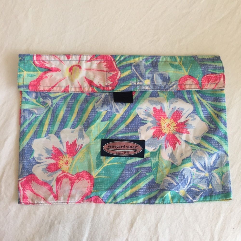 Vineyard Vines • Tropical Floral Velcro Pouch - Picture 1 of 3